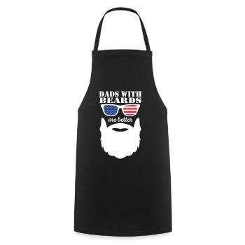 Bearded Dad with Beard Cool Father Beard Wearer - Cooking Apron - black - Front - AI Model Male 185 dark (185cm)