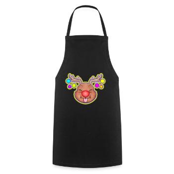 Rudolph la fée du renne s’éteint pour - Tablier de cuisine - noir - Devant - AI Model Male 185 dark (185cm)