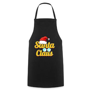 Santa Claus Logo Santas Hat And Glasses Christmas - Cooking Apron - black - Front - AI Model Male 185 dark (185cm)