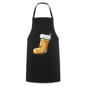 Chaussette pour votre cheminée pour Noël avec Bitcoin - Tablier de cuisine - noir - Devant - AI Model Male 185 dark (185cm)