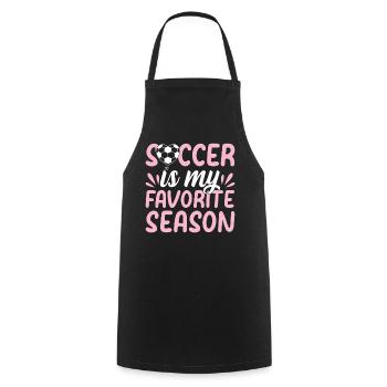 Soccer Player Soccer Lover - Soccer Is My Favorite - Cooking Apron - black - Front - AI Model Male 185 dark (185cm)