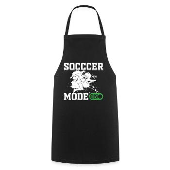 Soccer Lover Socccer Mode On - Socccer Player Socc - Tablier de cuisine - noir - Devant - AI Model Male 185 dark (185cm)