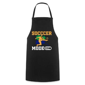 Socccer Player Soccer Lover - Socccer Mode On - Tablier de cuisine - noir - Devant - AI Model Male 185 dark (185cm)