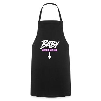 Bébé 2023 - Naissance Enceinte 2023 Grossesse - Tablier de cuisine - noir - Devant - AI Model Male 185 dark (185cm)