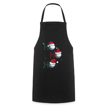 HoHoHo Lustiger Weihnachtsgolfer Golfball - Kochschürze - Schwarz - Vorne - AI Model Male 185 dark (185cm)