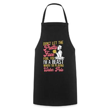 Water Polo Girl Don't Let The - Cooking Apron - black - Front - AI Model Male 185 dark (185cm)