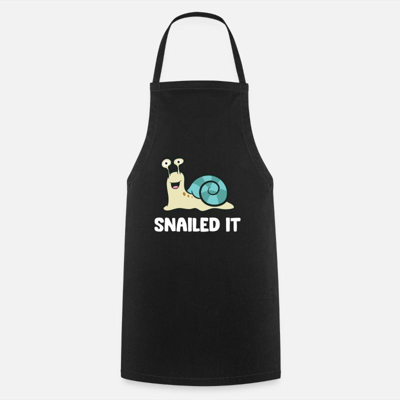 Snailed It Snail - Cooking Apron - black