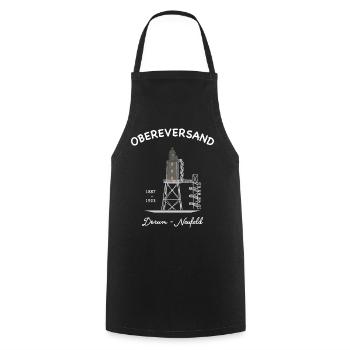 Lighthouse Dorum - Neufeld, German North Sea coast - Cooking Apron - black - Front - AI Model Male 185 dark (185cm)