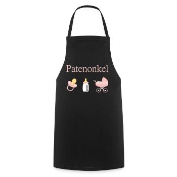 Patenonkel Geburt Mädchen Taufe - Kochschürze - Schwarz - Vorne - AI Model Male 185 dark (185cm)