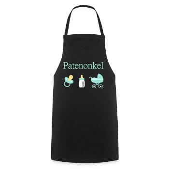 Patenonkel Geburt Junge Taufe - Kochschürze - Schwarz - Vorne - AI Model Male 185 dark (185cm)