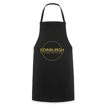 Edinburgh Spruch - Kochschürze - Schwarz - Vorne - AI Model Male 185 dark (185cm)