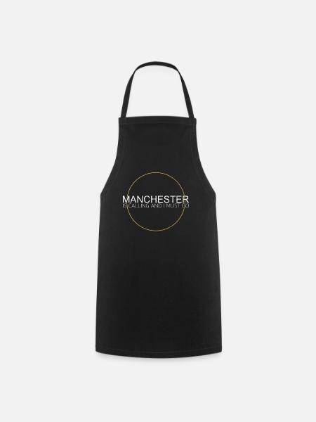 Manchester Quote - Cooking Apron - black
