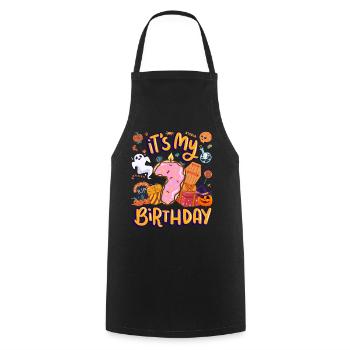 C’est mon beignet de pâtisserie 7 ans Halloween 7. - Tablier de cuisine - noir - Devant - AI Model Male 185 dark (185cm)