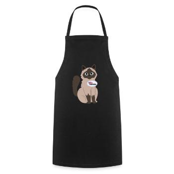 J’ai puked drôle de chat choix américain - Tablier de cuisine - noir - Devant - AI Model Male 185 dark (185cm)