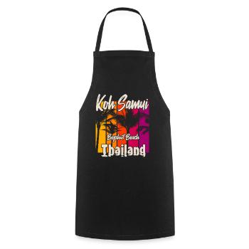 Koh Samui Thaïlande Bophut Beach - Tablier de cuisine - noir - Devant - AI Model Male 185 dark (185cm)