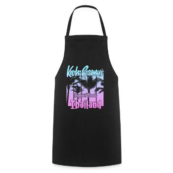 Koh Samui Thaïlande Bophut Beach - Tablier de cuisine - noir - Devant - AI Model Male 185 dark (185cm)