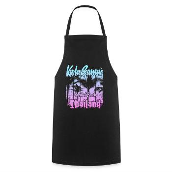 Koh Samui Thaïlande Bophut Beach - Tablier de cuisine - noir - Devant - AI Model Male 185 dark (185cm)