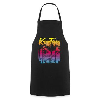 Ko Tao Sairee Beach Thailand - Kochschürze - Schwarz - Vorne - AI Model Male 185 dark (185cm)