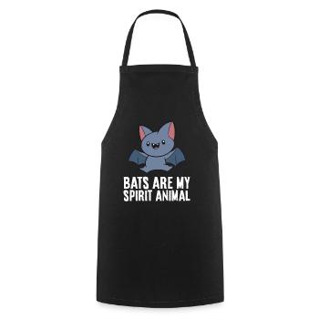 Les chauves-souris sont mon animal d’âme - Tablier de cuisine - noir - Devant - AI Model Male 185 dark (185cm)