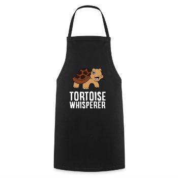 Tortoise Whisperer Funny Tortoise Lover - Cooking Apron - black - Front - AI Model Male 185 dark (185cm)
