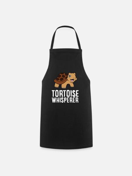Tortoise Whisperer Funny Tortoise Lover - Cooking Apron - black