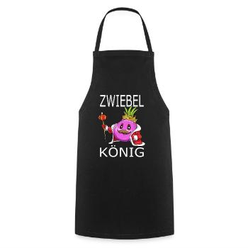 Zwiebel König - Kochschürze - Schwarz - Vorne - AI Model Male 185 dark (185cm)