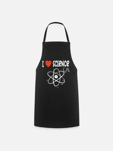 Ich liebe Wissenschaft - Kochschürze - Schwarz