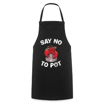 Say no to cool art at the lobster festival - Cooking Apron - black - Front - AI Model Male 185 dark (185cm)