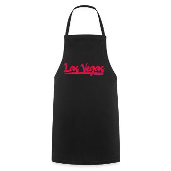 Las Vegas Neon Script - Cooking Apron - black - Front - AI Model Male 185 dark (185cm)