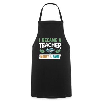 Primary School Teacher Kindergarten Educator - Cooking Apron - black - Front - AI Model Male 185 dark (185cm)