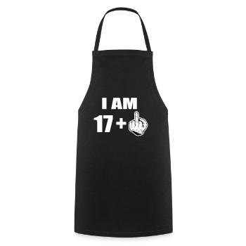 18th birthday - Cooking Apron - black - Front - AI Model Male 185 dark (185cm)