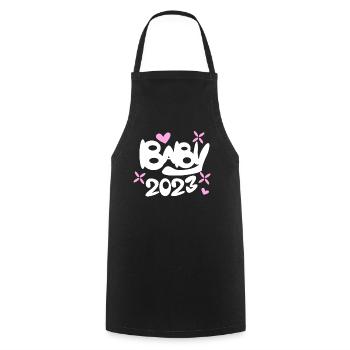 Bébé 2023 - Naissance Enceinte 2023 Grossesse - Tablier de cuisine - noir - Devant - AI Model Male 185 dark (185cm)