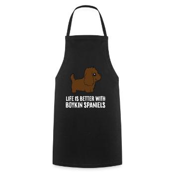 Life Is Better With Boykin Spaniel Dogs - Cooking Apron - black - Front - AI Model Male 185 dark (185cm)