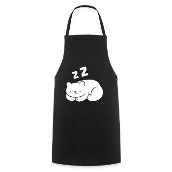 Ours polaire endormi Ours polaire arctique fatigué - Tablier de cuisine - noir - Devant - AI Model Male 185 dark (185cm)