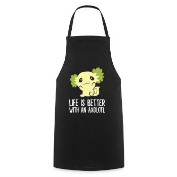 Axolotls As Pets Life Is Better With An Axolotl - Cooking Apron - black - Front - AI Model Male 185 dark (185cm)
