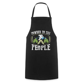 Powder To The People Snowboarding - Tablier de cuisine - noir - Devant - AI Model Male 185 dark (185cm)