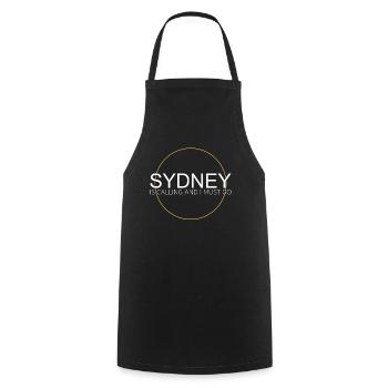 Sydney Quote - Cooking Apron - black - Front - AI Model Male 185 dark (185cm)