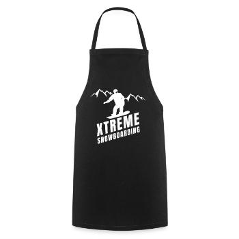 skiing, snowboarding, winter sports - Cooking Apron - black - Front - AI Model Male 185 dark (185cm)