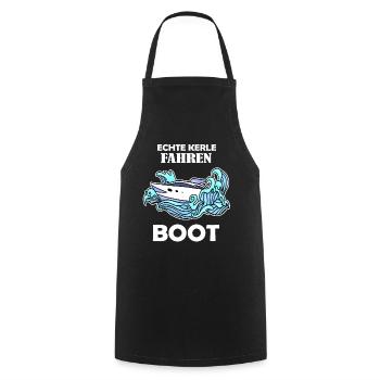 Boote Motorboot Kapitän Boot Seefahrt Geschenk - Kochschürze - Schwarz - Vorne - AI Model Male 185 dark (185cm)