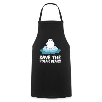 Arctic Polar Bear Save The Polar Bears - Cooking Apron - black - Front - AI Model Male 185 dark (185cm)
