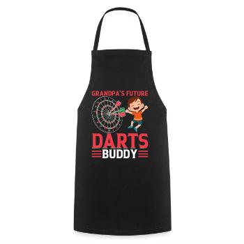 Grandpa's Future Darts Buddy - Darts Player Boy Da - Cooking Apron - black - Front - AI Model Male 185 dark (185cm)