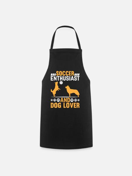 Joueur de soccer Propriétaire de chat - Passionné de soccer et Ca - Tablier de cuisine - noir