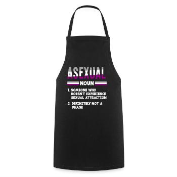 Asexuell Asexualität Outing - Kochschürze - Schwarz - Vorne - AI Model Male 185 dark (185cm)