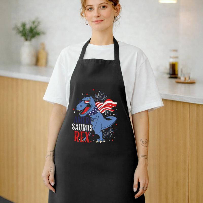 Ameri Saurus Rex 4 juillet Dinosaure Indépendance Tablier de cuisine