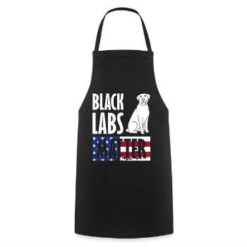 Black Labs Matter July 4 Dog Lovers - Cooking Apron - black - Front - AI Model Male 185 dark (185cm)