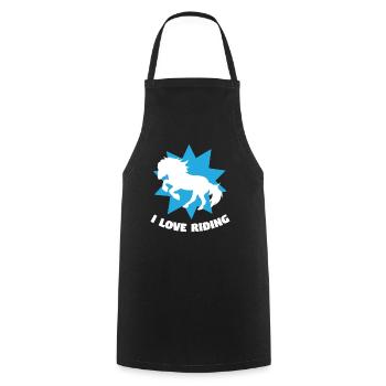 Horses Riding Statement Icelandic Horses Horse Love - Cooking Apron - black - Front - AI Model Male 185 dark (185cm)