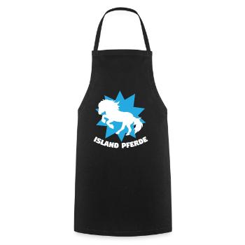 Islandpferde Tölt Galopp Trab Pferde Spruch Pferde - Kochschürze - Schwarz - Vorne - AI Model Male 185 dark (185cm)