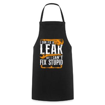 Plumbing Plumber Vintage I Can Fix - Cooking Apron - black - Front - AI Model Male 185 dark (185cm)