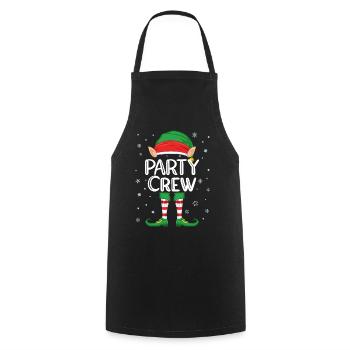 Elfen Kostüm Gruppenkostüm Weihnachten Party Crew - Kochschürze - Schwarz - Vorne - AI Model Male 185 dark (185cm)
