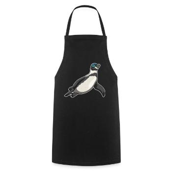 Pinguin Schwimmen Schwimmbrille Sommer - Kochschürze - Schwarz - Vorne - AI Model Male 185 dark (185cm)